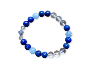 Clear Quartz, Lapis Lazuli & Aquamarine || Reiki Infused