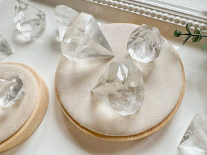 Clear Quartz Faceted Diamond Free Form