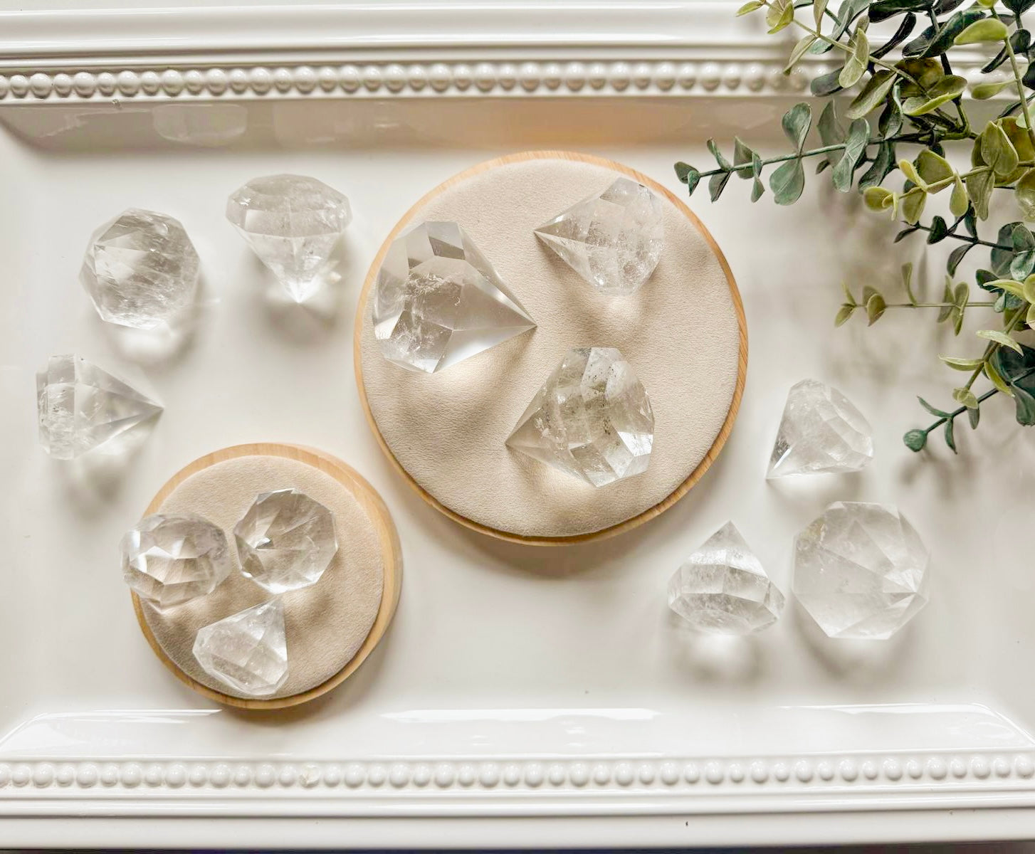 Clear Quartz Faceted Diamond Free Form