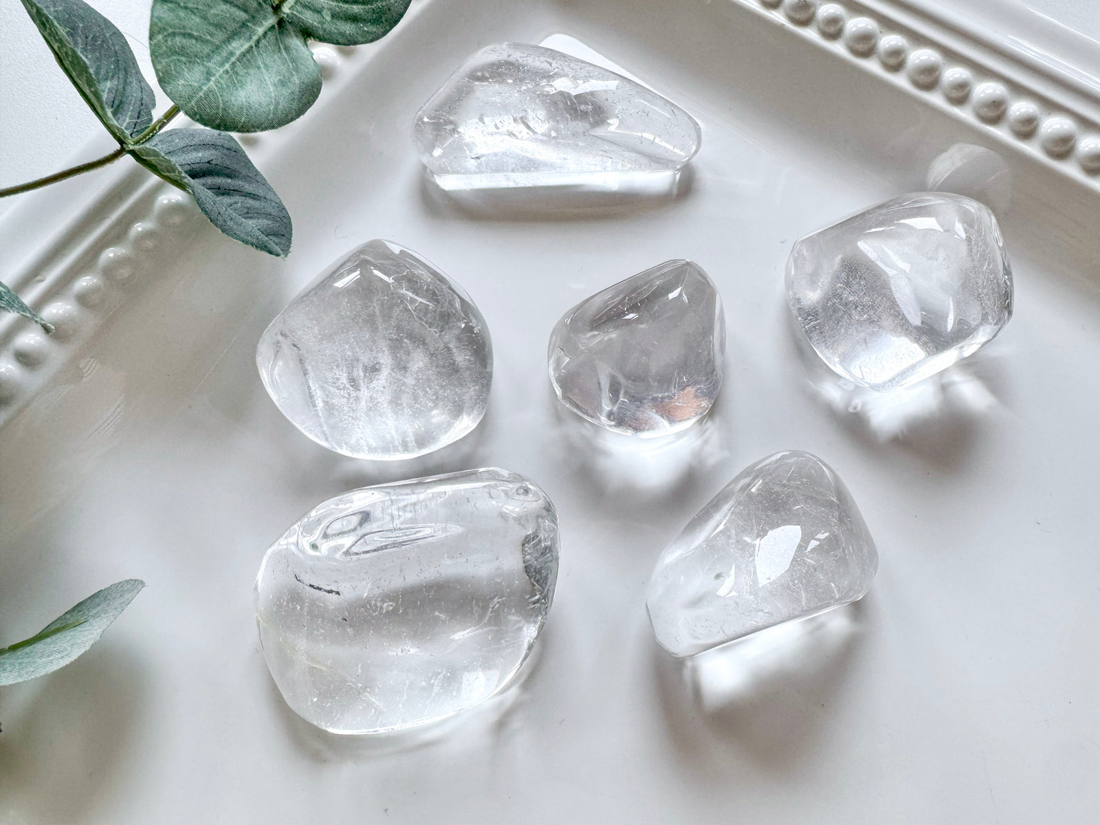 Clear Quartz Free Form Palm Stone
