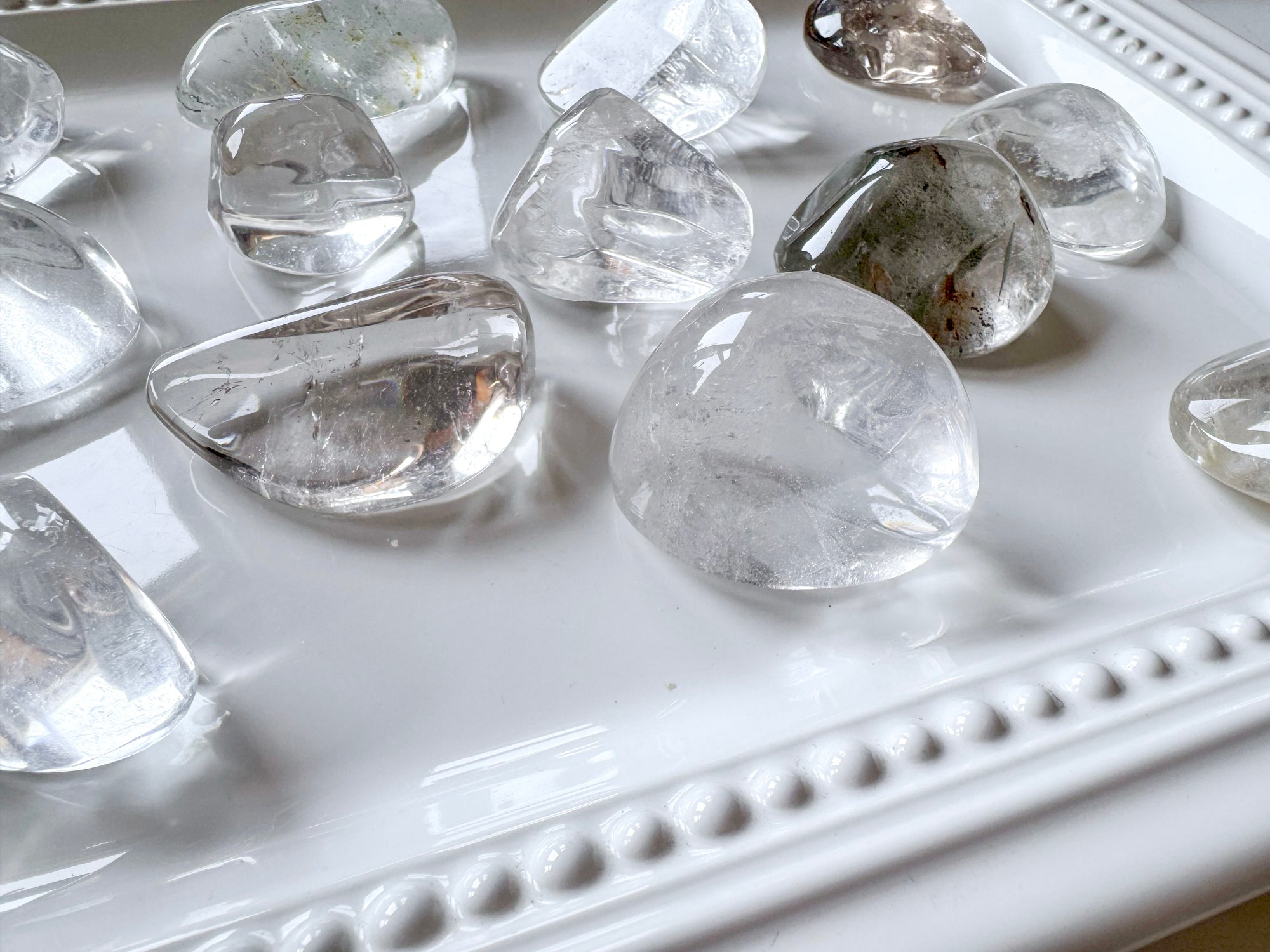 Clear Quartz Free Form Palm Stone
