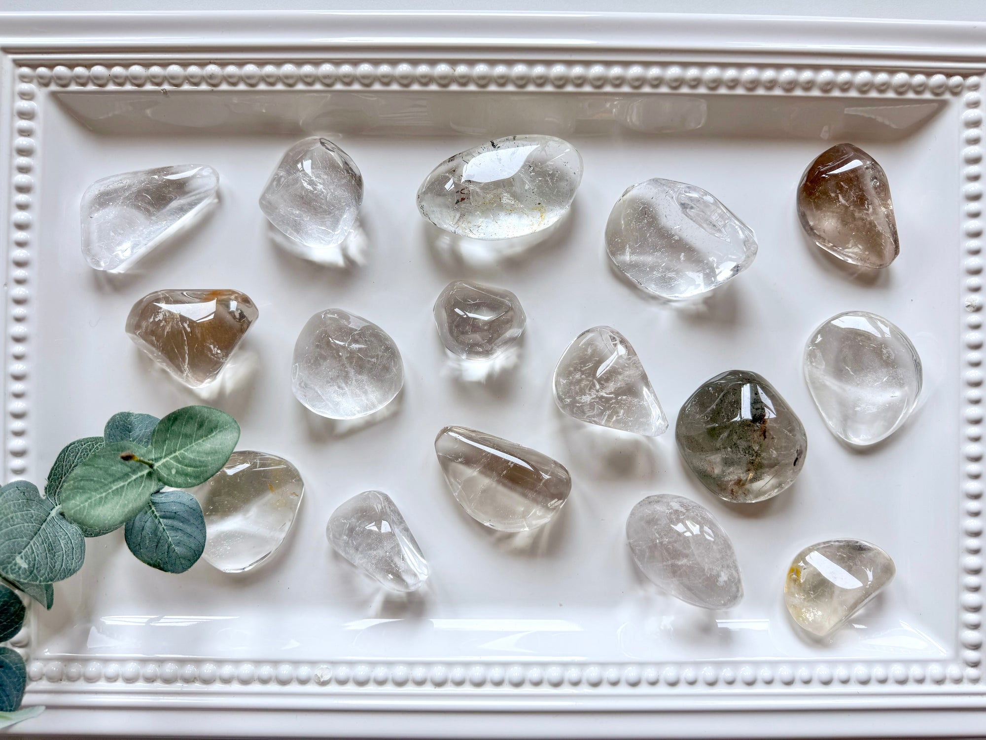 Clear Quartz Free Form Palm Stone