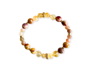 Connecting with Archangels || Archangel Gabriel || Citrine, Mookaite & Moonstone Beaded Bracelet