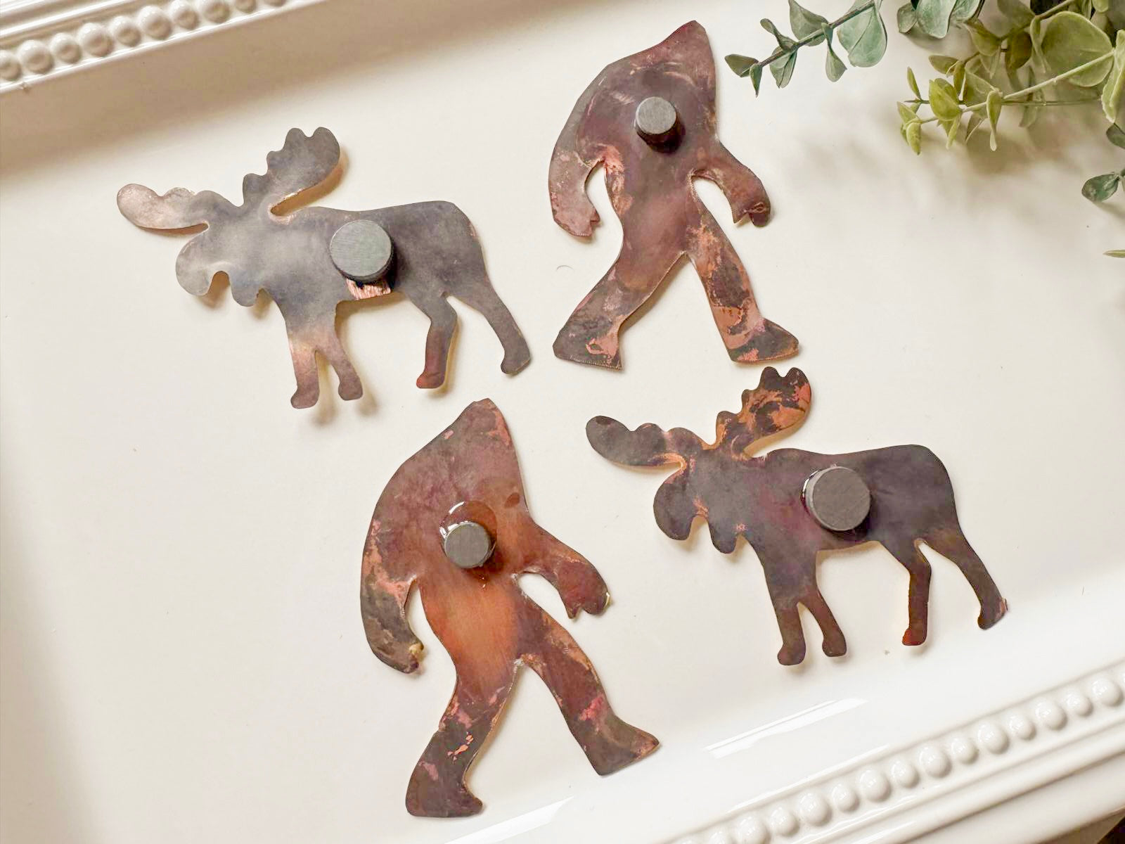 Copper Big Foot Yeti & Moose Magnet