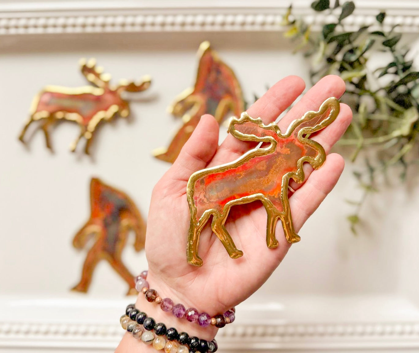 Copper Big Foot Yeti & Moose Magnet