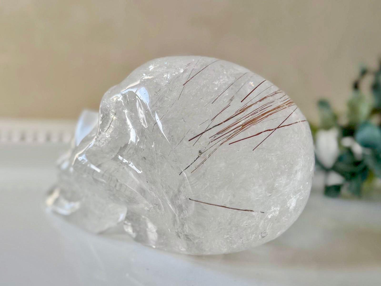 Copper Rutile Clear Quartz Skull || Brazil || Pitico