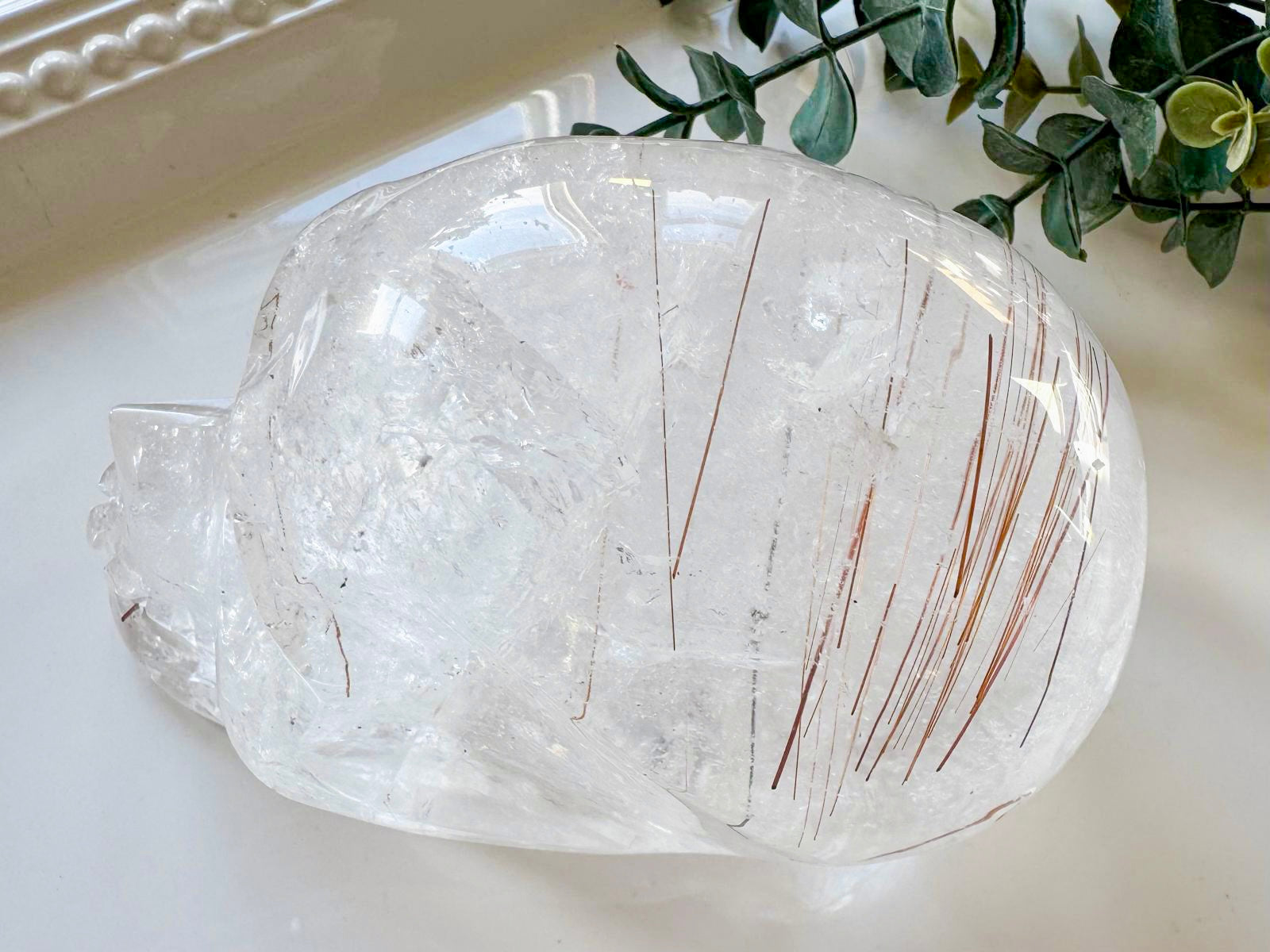 Copper Rutile Clear Quartz Skull || Brazil || Pitico