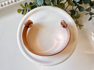 Copper Twist Silver Magnetic Bracelet