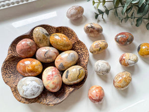 Crazy Lace Agate Round Tumbled Stone