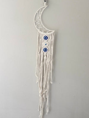 Crescent Moon Pearl Macramé Dreamcatcher