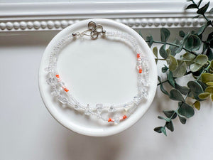 Crystal & Bead Anklet || Crystal Chip