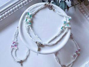 Crystal & Bead Anklet || Crystal Point