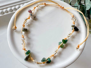 Crystal & Bead Anklet || Knot