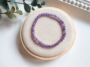 Crystal Beaded Bracelet 4mm || Reiki Infused