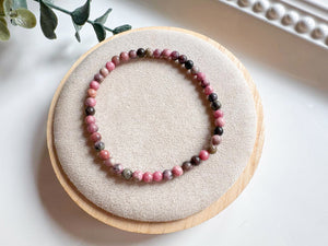 Crystal Beaded Bracelet 4mm || Reiki Infused
