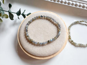 Crystal Beaded Bracelet 4mm || Reiki Infused