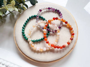 Crystal Beaded Bracelet 6mm || Reiki Infused