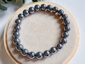 Crystal Beaded Bracelet 8mm || Reiki Infused Terahertz