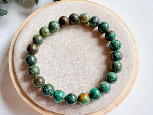 Crystal Beaded Bracelet 8mm || Reiki Infused African Turquoise