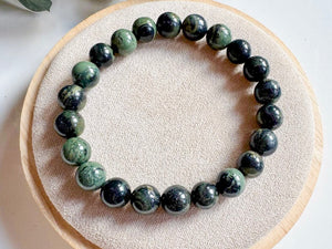 Crystal Beaded Bracelet 8mm || Reiki Infused Kambaba Jasper