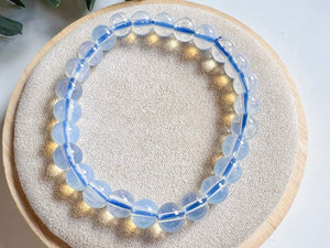 Crystal Beaded Bracelet 8mm || Reiki Infused Opalite