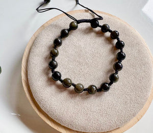 Crystal Beaded Knot Bracelet 6mm || Reiki Infused