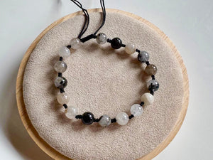 Crystal Beaded Knot Bracelet 6mm || Reiki Infused