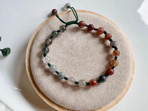 Crystal Beaded Knot Bracelet 6mm || Reiki Infused