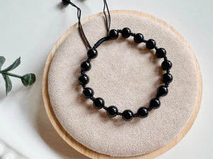 Crystal Beaded Knot Bracelet 6mm || Reiki Infused