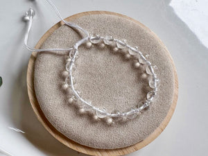 Crystal Beaded Knot Bracelet 6mm || Reiki Infused