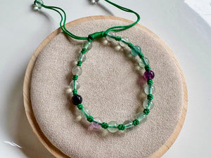 Crystal Beaded Knot Bracelet 6mm || Reiki Infused