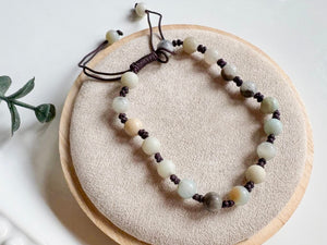 Crystal Beaded Knot Bracelet 6mm || Reiki Infused