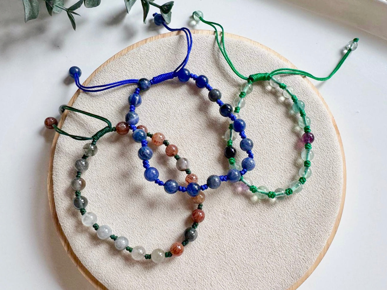Crystal Beaded Knot Bracelet 6mm || Reiki Infused