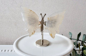 Crystal Butterfly Wings on Metal Body Stand