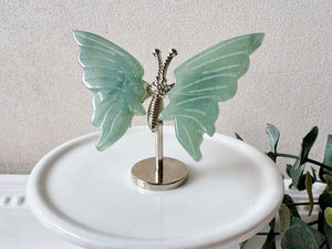 Crystal Butterfly Wings on Metal Body Stand