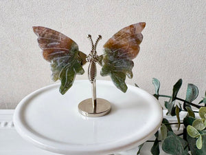 Crystal Butterfly Wings on Metal Body Stand