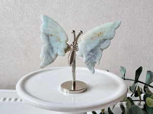 Crystal Butterfly Wings on Metal Body Stand