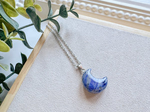 Crystal Crescent Moon Necklace