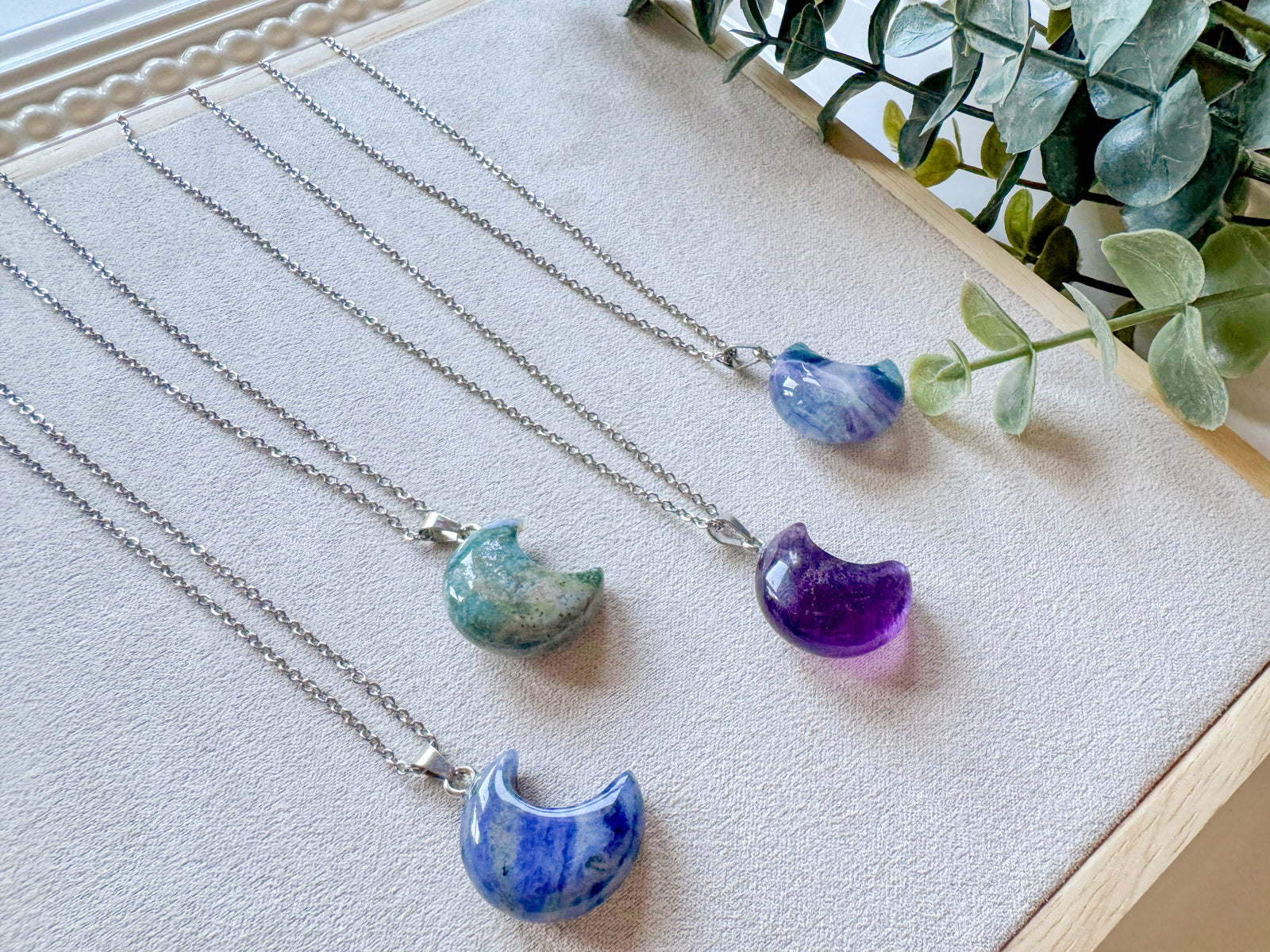 Crystal Crescent Moon Necklace