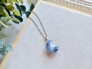 Crystal Crescent Moon Necklace