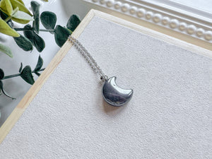 Crystal Crescent Moon Necklace