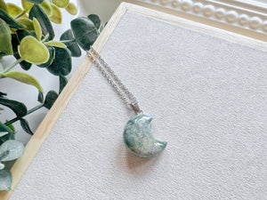 Crystal Crescent Moon Necklace