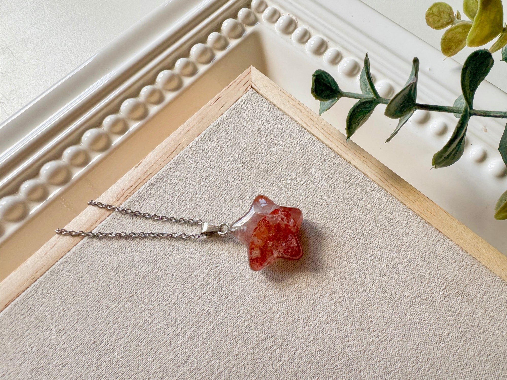 Crystal Crescent Star Necklace