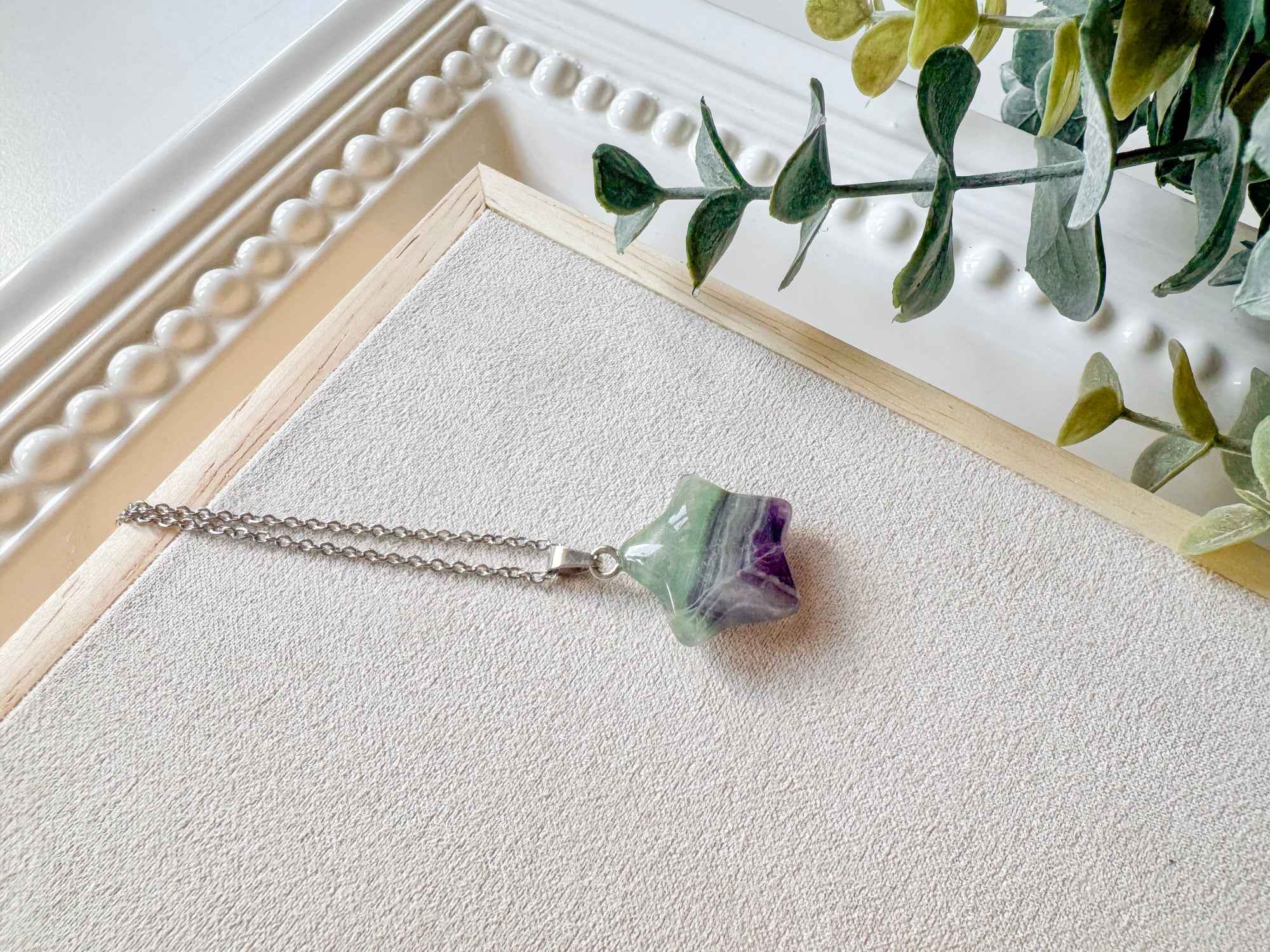Crystal Crescent Star Necklace