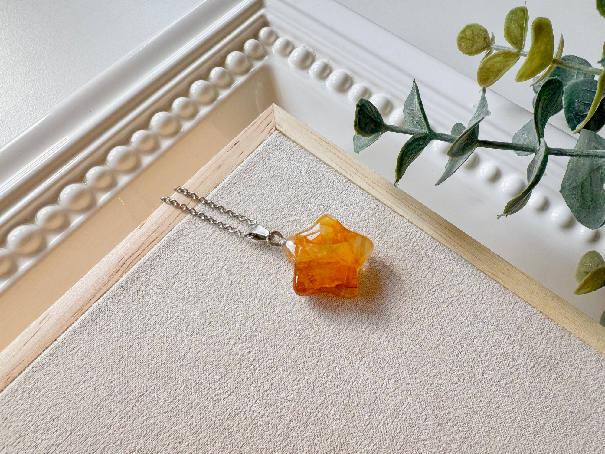 Crystal Crescent Star Necklace