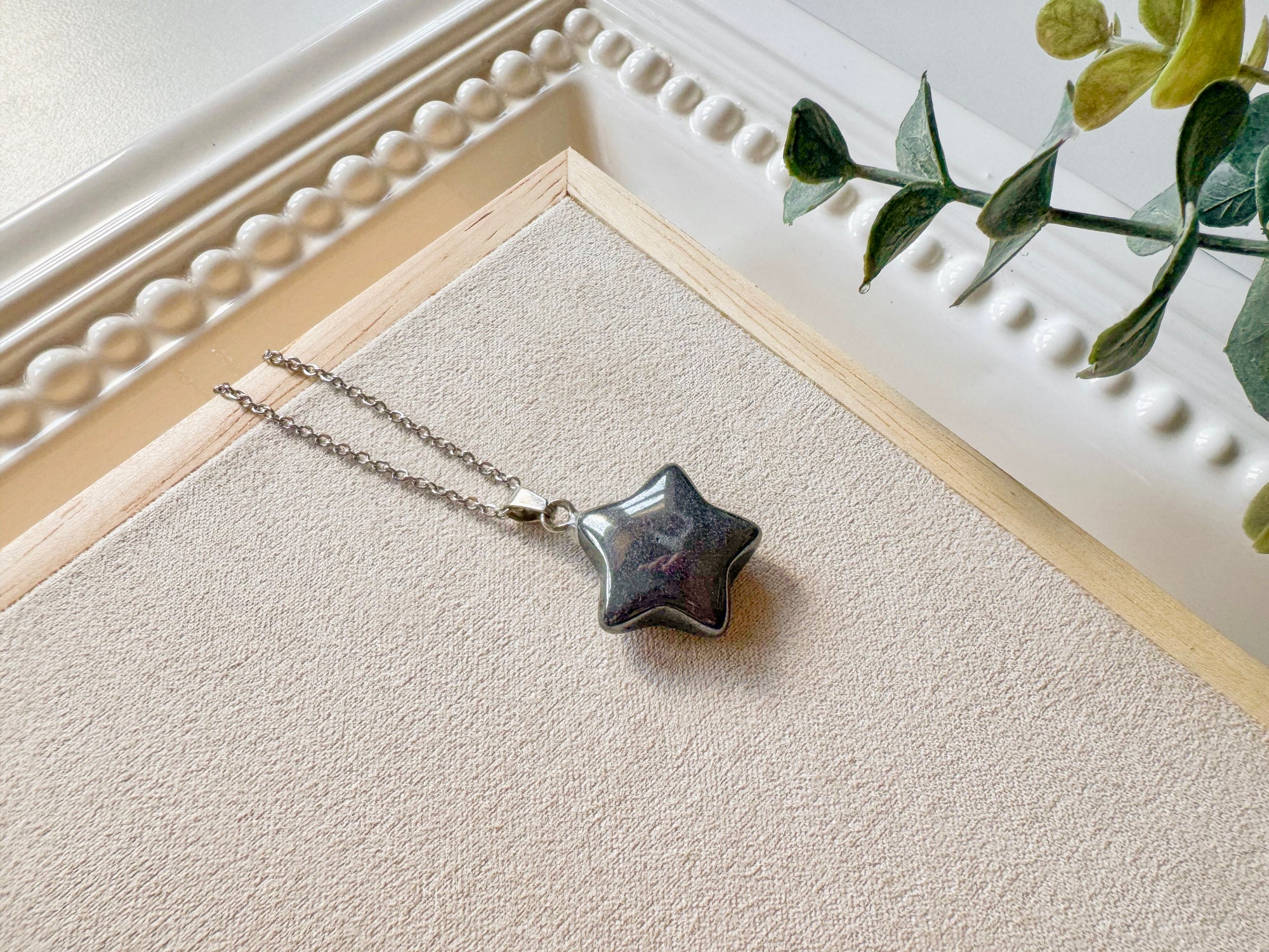 Crystal Crescent Star Necklace