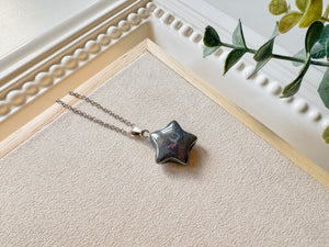 Crystal Crescent Star Necklace