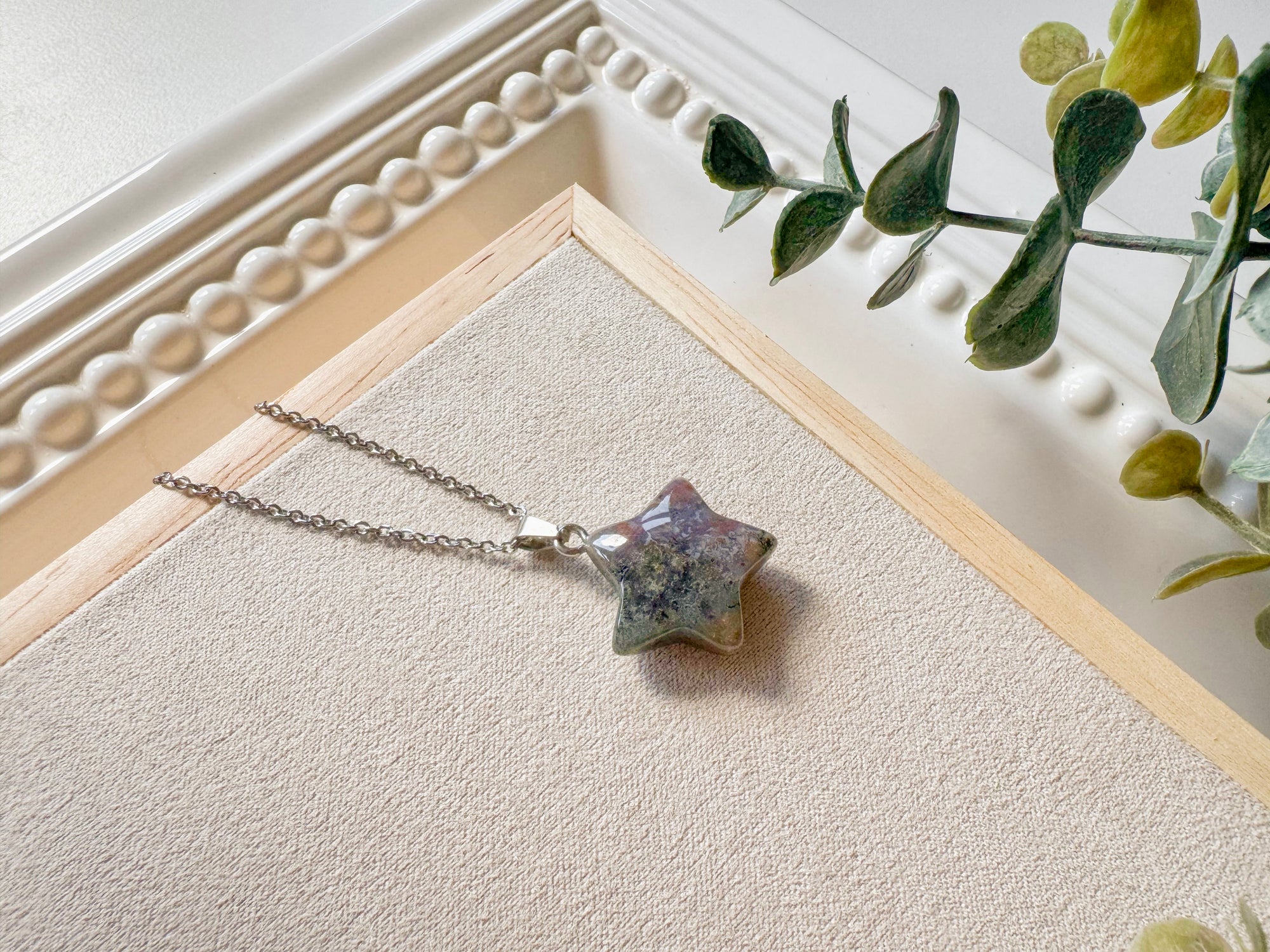 Crystal Crescent Star Necklace