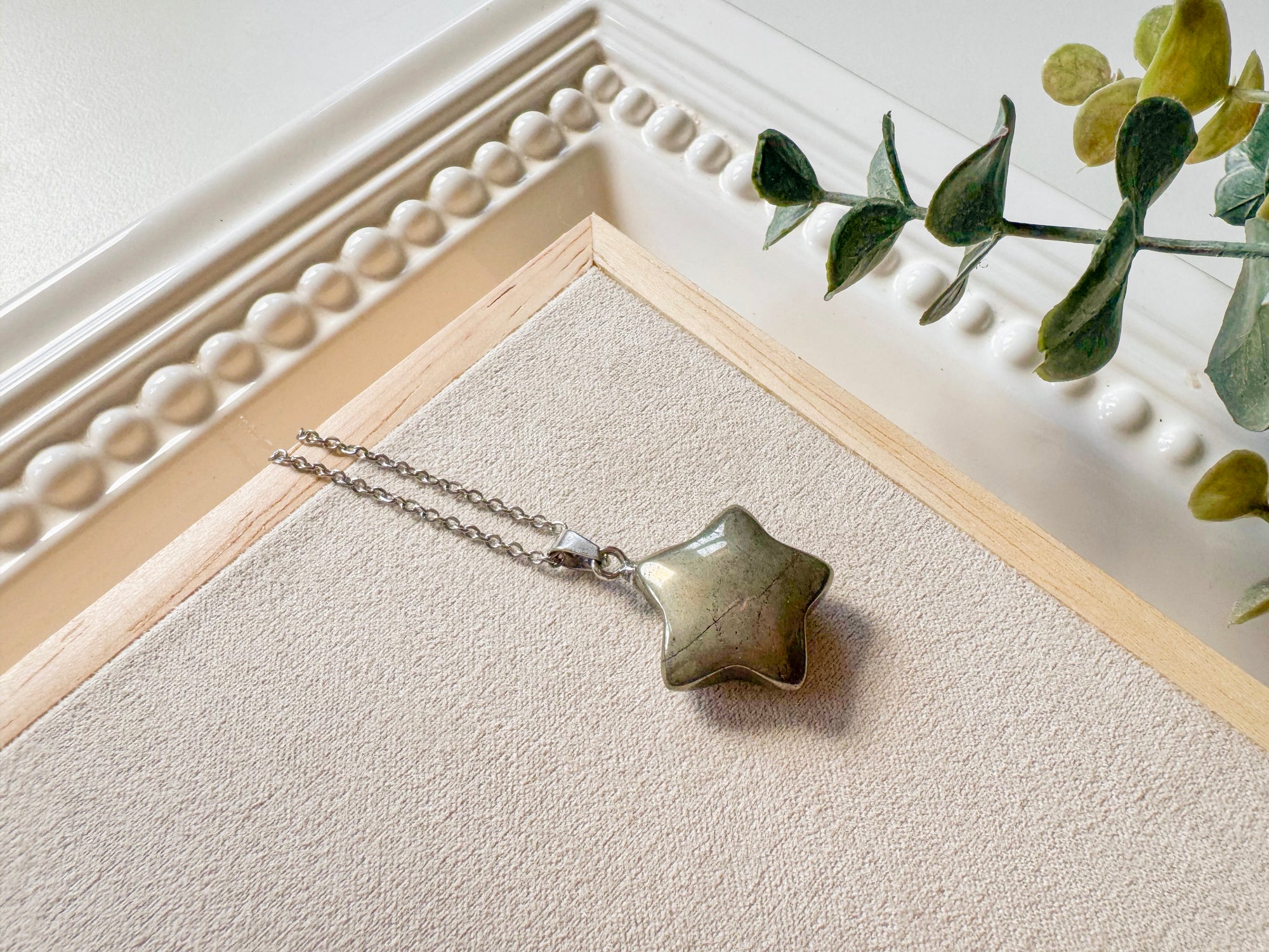 Crystal Crescent Star Necklace