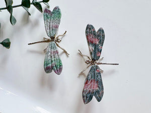 Crystal Dragonfly Wings with Metal Accent Body